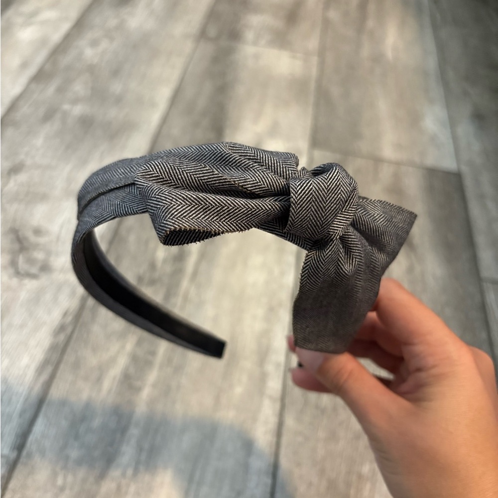 J.Crew Elegant Gray Headband with Bow